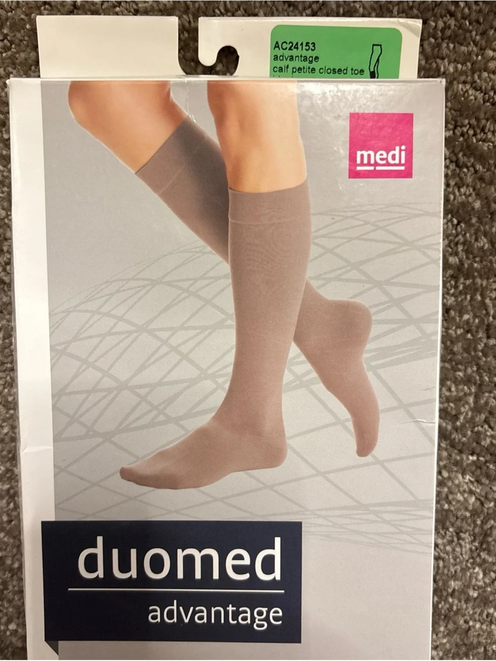 Duomed Advantage 20-30 mmHg Compression Socks - black large petite closed toe